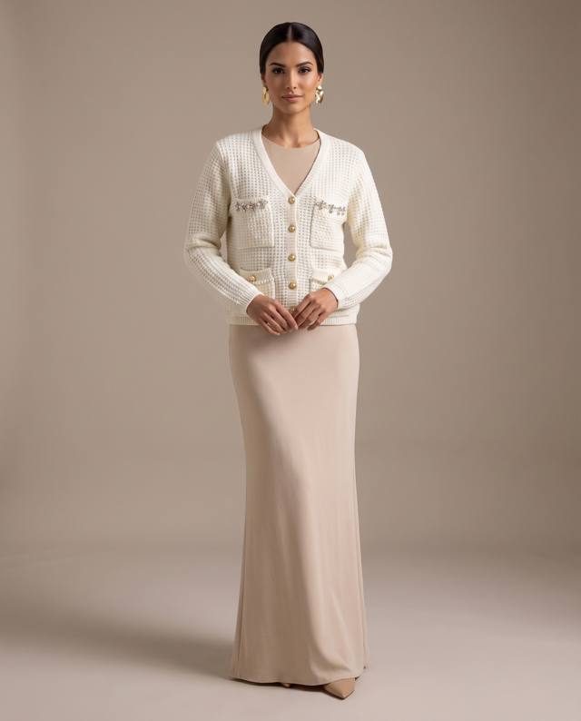 Referente de curadur&iacute;a — cardigan de lentejuelas